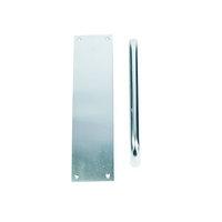 4Firedoors Pull Handle Flat Plate Satin Anodised Aluminium 229mm