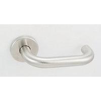 4firedoors roundbar round rose lever satin anodised aluminium 19mm