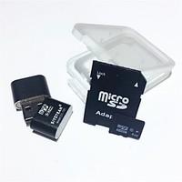 4GB MicroSDHC TF Memory Card with USB Card Reader and SDHC SD Adapter