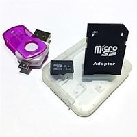 4GB MicroSDHC TF Memory Card with 2 in 1 USB OTG Card Reader Micro USB OTG