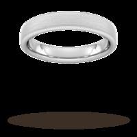 4mm Traditional Court Heavy Matt Finished Wedding Ring In 950 Palladium