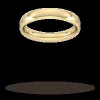 4mm Traditional Court Heavy Wedding Ring in 9 Carat Yellow Gold- Ring Size R