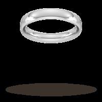 4mm Traditional Court Heavy Wedding Ring in 9 Carat White Gold- Ring Size U