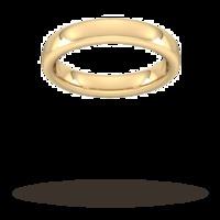 4mm slight court extra heavy wedding ring in 18 carat yellow gold ring ...