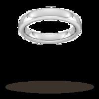 4mm Slight Court Extra Heavy Wedding Ring In 18 Carat White Gold - Ring Size V