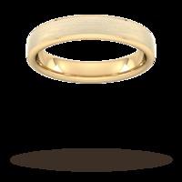 4mm Traditional Court Standard Polished Chamfered Edges With Matt Centre Wedding Ring In 18 Carat Yellow Gold