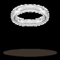 4mm Slight Court Heavy Wedding Ring In 950 Palladium - Ring Size P