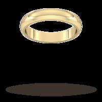 4mm D Shape Heavy Wedding Ring I...