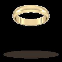 4mm D Shape Standard Wedding Ring In 9 Carat Yellow Gold - Ring Size U