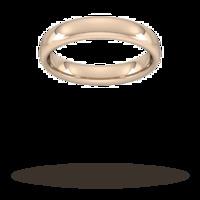 4mm Slight Court Heavy Wedding Ring In 18 Carat Rose Gold - Ring Size T