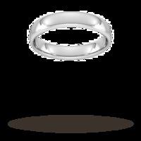 4mm Slight Court Standard Wedding Ring In Sterling Silver - Ring Size R