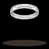 4mm Traditional Court Standard Wedding Ring in 9 Carat White Gold- Ring Size P