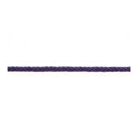 4mm Round Cotton & Acrylic Braided Cord Purple