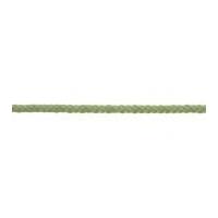 4mm Round Cotton & Acrylic Braided Cord Light Green