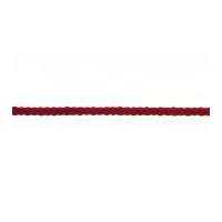 4mm round cotton acrylic braided cord red