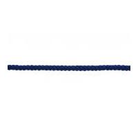 4mm round cotton acrylic braided cord blue