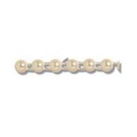 4mm Impex Round Flat Back Plastic Bead Trimming Ivory
