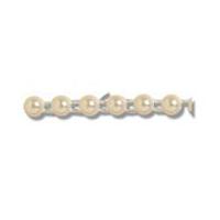 4mm impex round flat back plastic bead trimming ivory