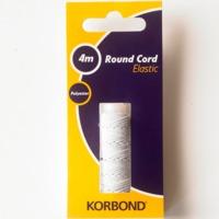 4m White Round Cord Elastic