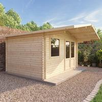 4m x 3m retreat traditional log cabin waltons