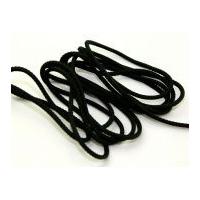 4mm round polyester cord black