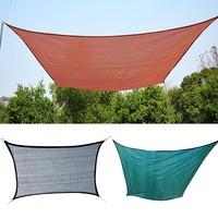 4m x 3m rectangle sail shade awning with ropes in terracotta