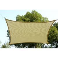 4m x 3m Rectangle Sail Shade Awning with Ropes in Sand