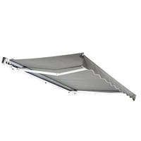 4m x 3m Garden Awning with Winding Handle in Grey