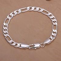 4M European Fashion 925 Silver Chain Bracelets(1Pc) Jewelry Christmas Gifts