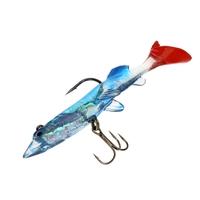 4Pcs 8cm 7g Soft Lead Fishing Lures Long T Tail Transparent Baits Treble Hook