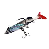 4pcs 8cm 7g soft lead fishing lures long t tail transparent baits treb ...