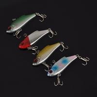 4pcs 4.5g 5cm VIB Vibration Minow Fishing Lure Hard Bait with 2 Treble Hooks Fishing Tackle