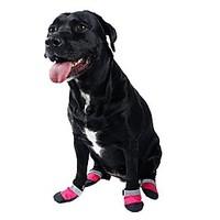 4pcs/lot Rubber Medium Large Dog Boots Casual Sports Dog Shoes Pet Slip-Resistant Waterproof Shoes