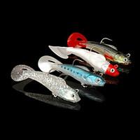 4pcs Silicone Soft Fishing Lure and Fishing Bite with Hook (Random color)