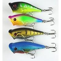 4pcs hard bait popper 65mm 10g sinking fishing lure color assorted