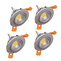 4pcs ZZDM 6W 400-500LM Support Dimmable COB LED Ceiling Lights LED Receseed Lights(220V)