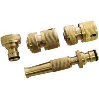 4pc Brass Hose Fitting Set