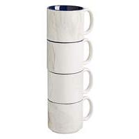 4pc Marble Stacking Mugs