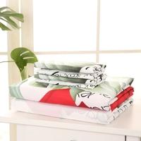 4pcs 3D Printed Bedding Set Queen King Size Fitted Sheet Bed Cover 2 Pillowcases Bedclothes Home Textiles