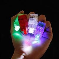 4PCS LED Finger Ring Beams Party Nightclub Gadget Glow Laser Light