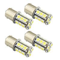4PCS 1156 / Ba15s / 1157 3W LED car light bulb 18 SMD 5050 taillight / brake / turn / stop light DC 12V white/warm white