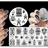 4pcs/set Born Pretty Geometry Theme Nail Art Stamping Plates Manicure Template