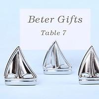 4pcs/lot - Nautical Sailboat Place Card Holders Beter Gifts Navy Party Decoration 3.2 x 3 x 1 cm/pcs