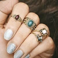 4Pcs/set Palace Midi Rings Unique Design Alloy Jewelry For Party Halloween Daily Casual 1 Set