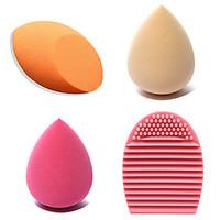 4pcs Beauty Makeup Blender Blending Foundation Smooth SpongeBrush Cleaning Tool