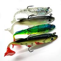 4pcs Soft Baits / Shads / Jerkbaits Lead Fish 8cm/14g Fishing Lure with Hooks