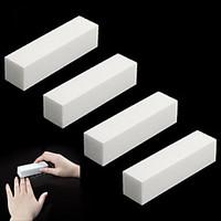 4Pcs/Lot DIY Nail Art Buffer File Block Pedicure Manicure Buffing Sanding Polish White Makeup Beauty Tools