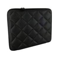 4world Quilted Notebook Sleeve And Lock For 15.6 Inch With Red Soft Inner Black (08642)