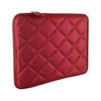 4world Quilted Ultrabook/notebook Sleeve And Lock For 13.3 Inch With Black Soft Inner Red (08646)