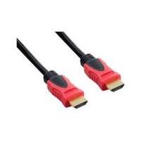 4world 5 Meter Hdmi Cable 19-pin Type A Male With Black/red Gold-plated Connectors Black (08610)